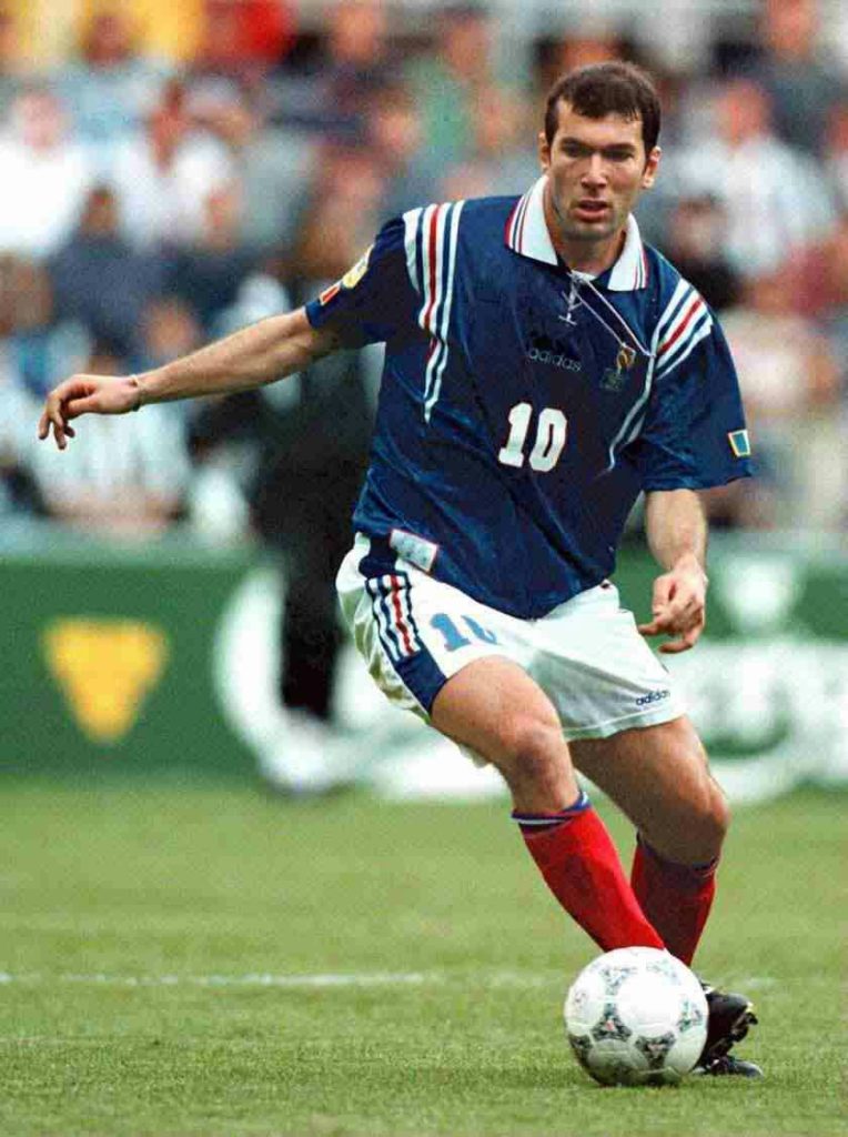 zidane france euro 96 kit